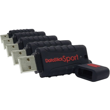 Centon Centon Valuepack Usb 2.0 Datastick Sport (Black), 64Gb 5 Pack S1-U2W1-64G-5B